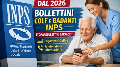 bollettini colf badanti INPS